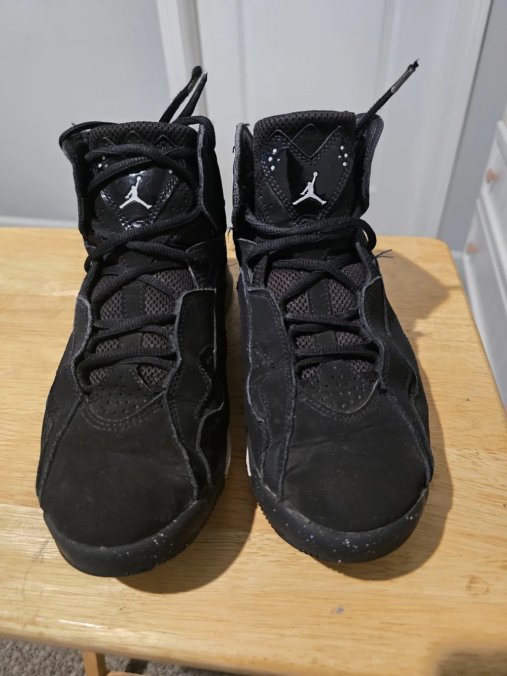 RARE Nike Air Jordan True Flight GS Black Suede 343795-010 Size 8.5 Men's